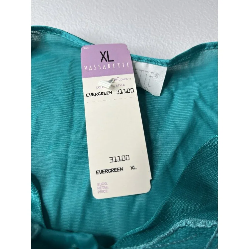 Vassarette Nightgown Button Front Evergreen Size XL 31100‎